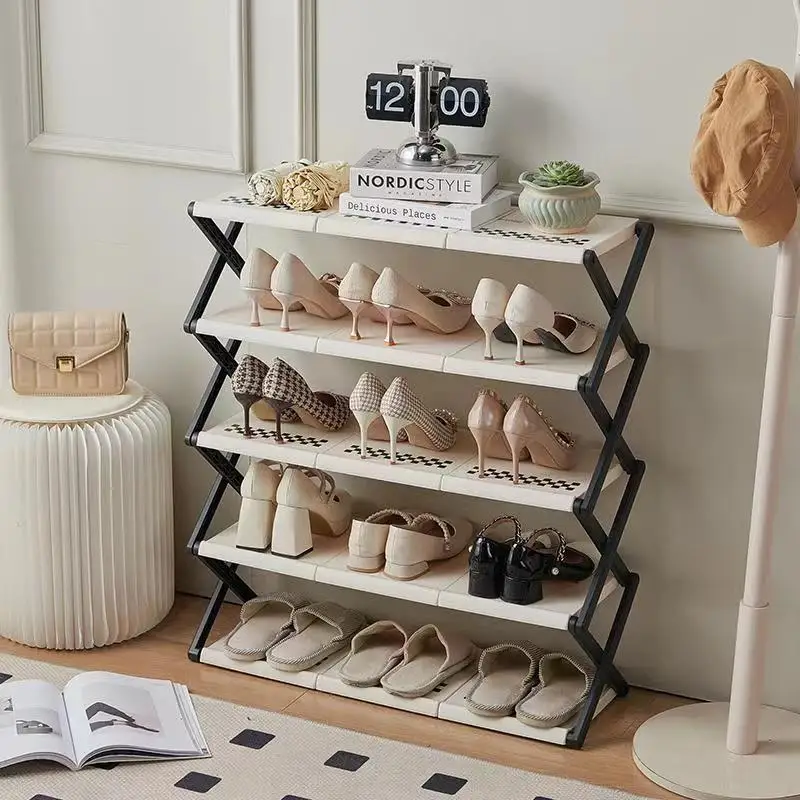 Diy Simple Shoe Rack Multi-layer Plastic Easy To Assemble Dormitory Shoe Cabinet Stackable Shoe Rack