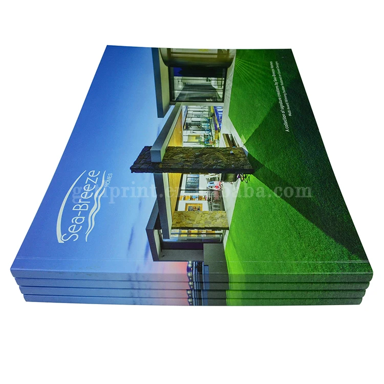 Wholesale large quantity perfect bound booklet catalog printing in landscape size