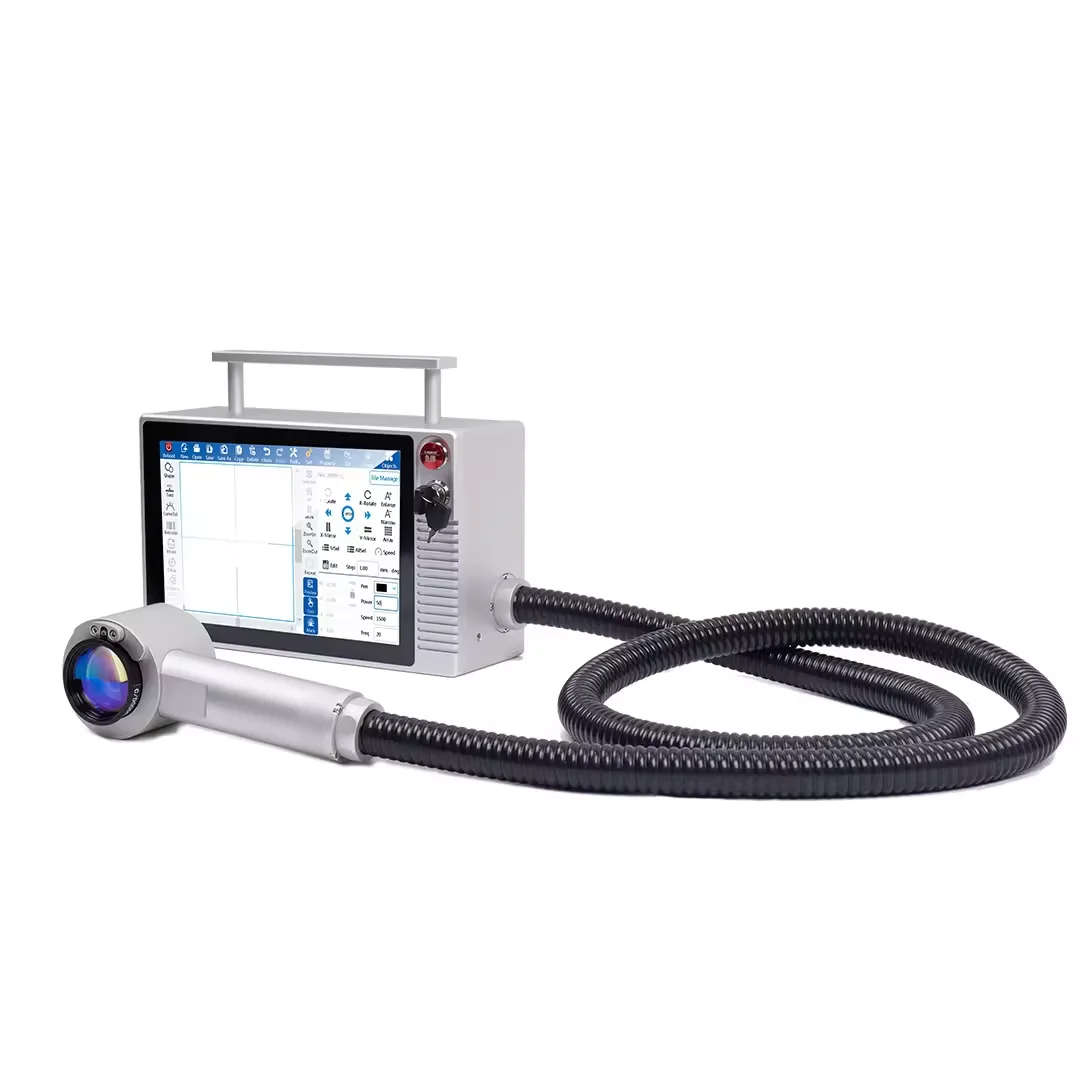 DOCOD Portable Fiber Laser Marking Equipment 18W Air-cooled Industrial Permanent Laser Engraving Machine For Plastic Wood Carton