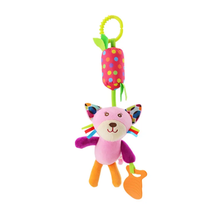 Cartoon Baby Toys  Bed Stroller Baby Mobile Hanging Rattles Plush Infant Chime Rattle Toys for Baby