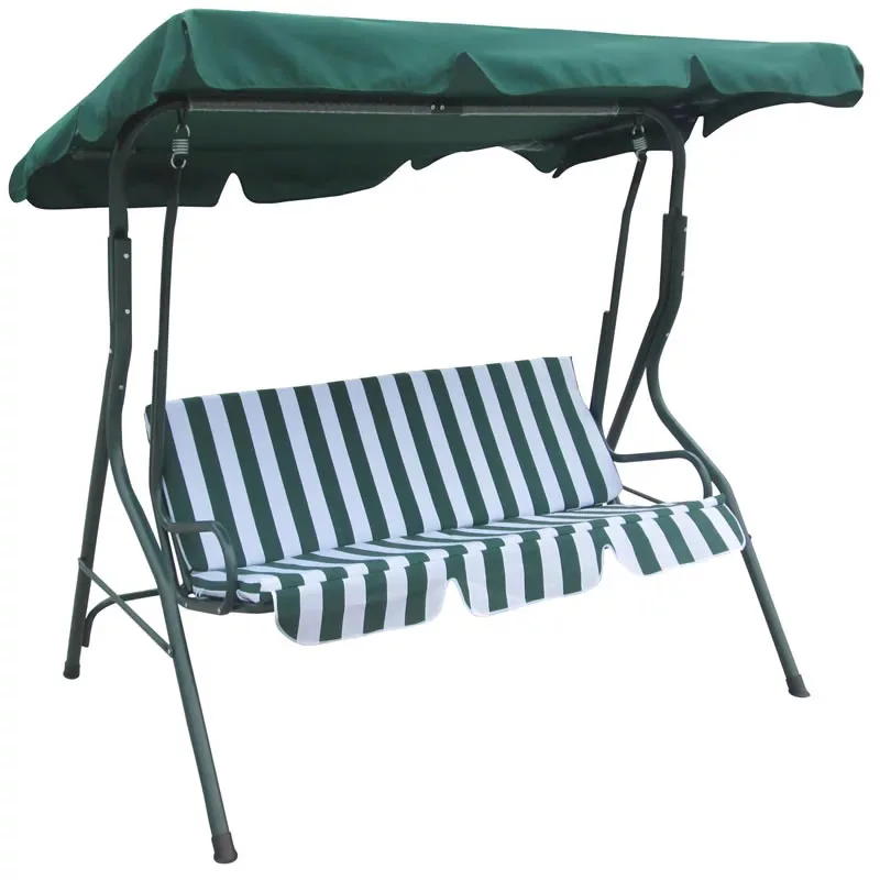 patio 3 seat garden steel hanging iron swing chair outdoor with canopy