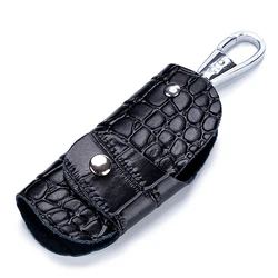 Car key case lady leather crocodile skin small keys holder