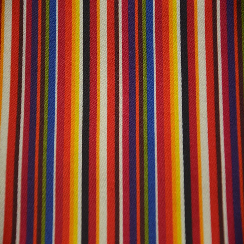OEM 400gsm Digital Printing Stripe 100 Worsted Printed Wool Fabric For Blouse