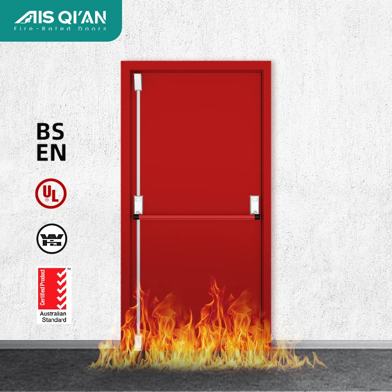 Ais Customized Standard Exterior Metal Soundproof Steel Entry Fire Rated Doors For Application Communal fire exit  door