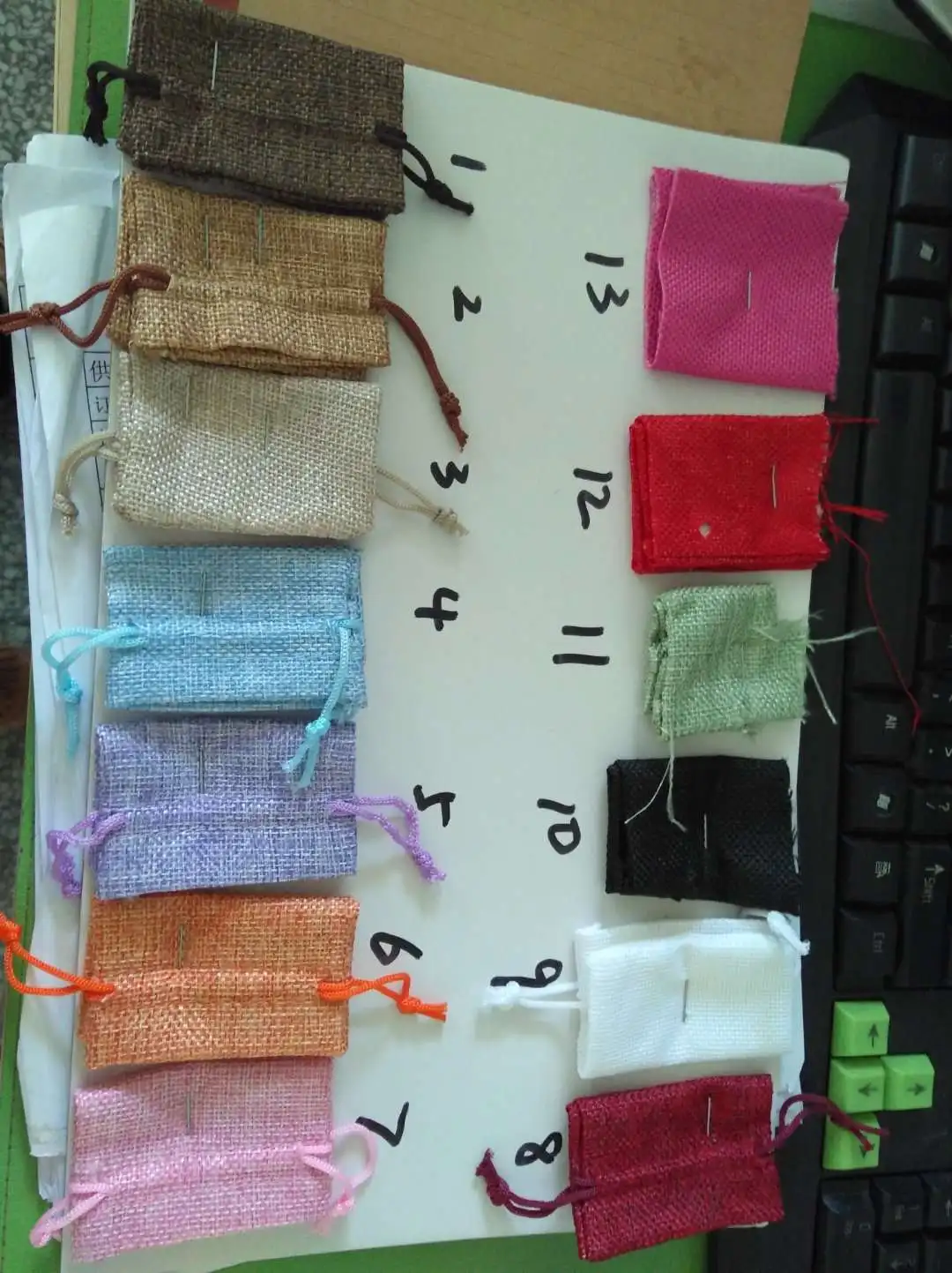 Wholesale 10x14cm Jute Bags Packaging Fresh Style Burlap Drawstring Cashew Nuts Pouch