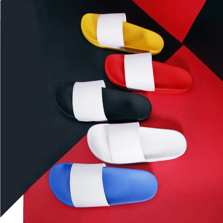 Summer House Shoes Flats Home Footwear Double Colors Custom Logo Women Bathroom Rubber Slippers Slides Men