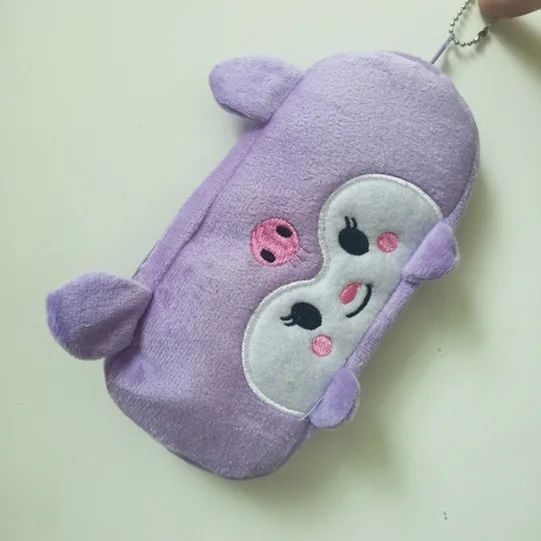 RuunJoy Kawaii Pink Plush Pencil Cases for Girls Cute Anime kulomi Melody Pen Bag Stationery Storage Bag School Office Supplies