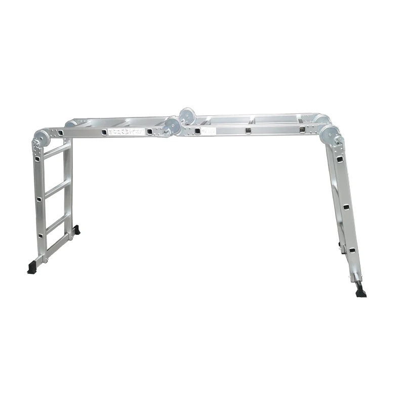 WEIKEN EN131 Escalera Foldable Multipurpose Ladder with Work Platform 4*3 Step Multiposition Ladders Scaffolding Ladders