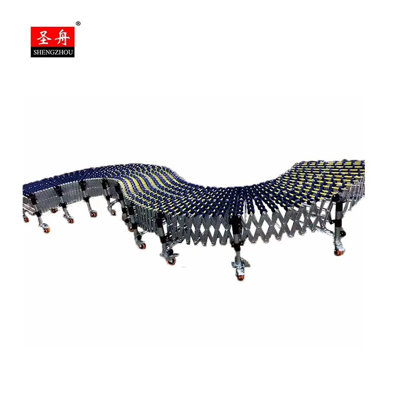 Unloading conveyor Plastic wheel manual gravity expandable roller conveyor