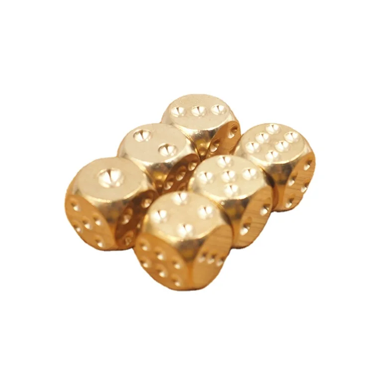 Hot sale solid brass dice hand crafted metal dice bar supplies wholesale