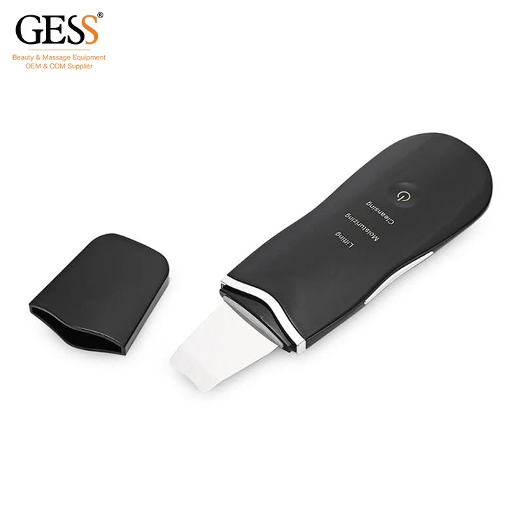 GESS Ultrasonic Facial Face Spatula Beauty Peeling Machine Care Cleaning Blackhead Deep Dead Cleaner EMS Skin Scrubber