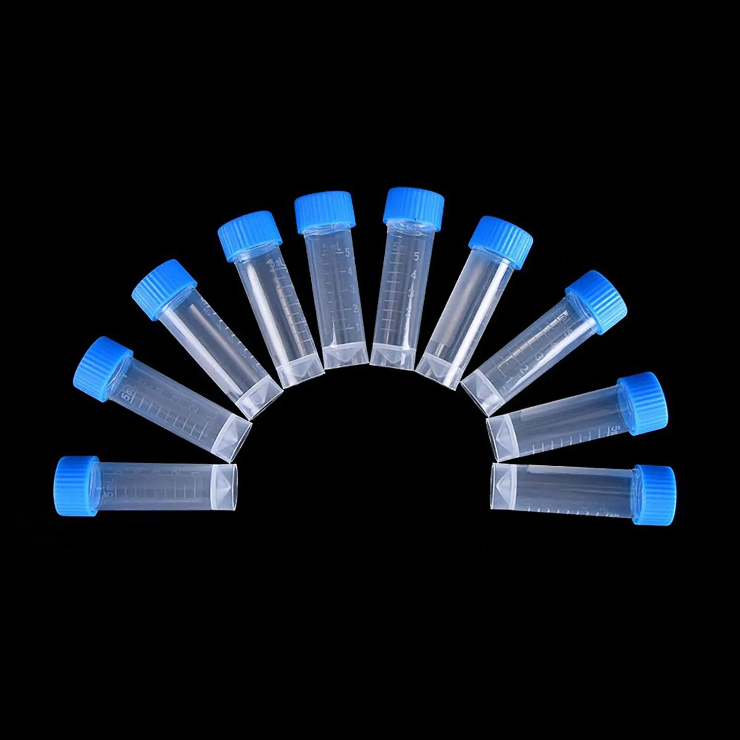 Lab   Screw Cover Round Bottom Centrifuge Tube Plastic Test Tubes With Scale Free Standing Laboratory Supplies Case