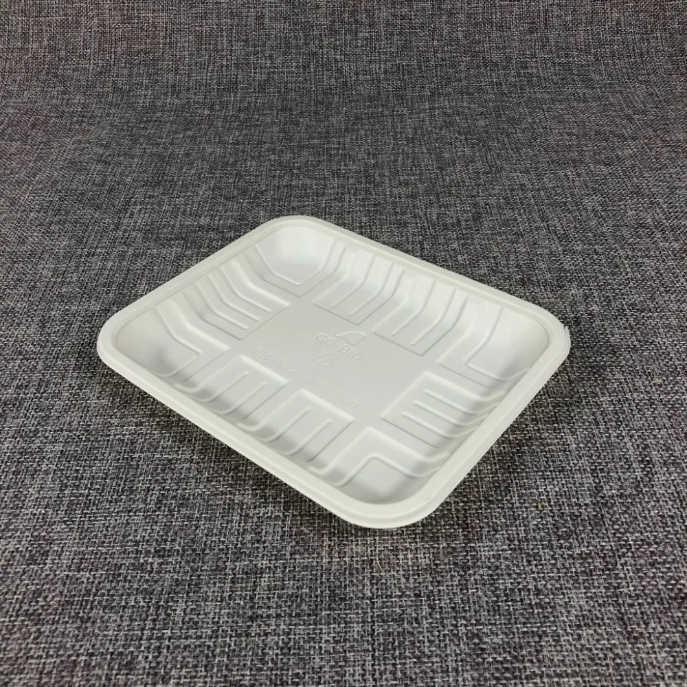 G11 15%off biodegradable disposable cornstarch corn starch large chipy chicken food meat tray clamshell platter