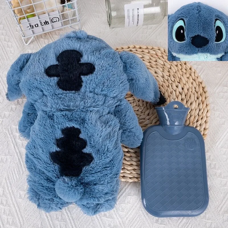 Winter cartoon hand warmer Stitch water-filled hot water bottle cute plush toy warm hand