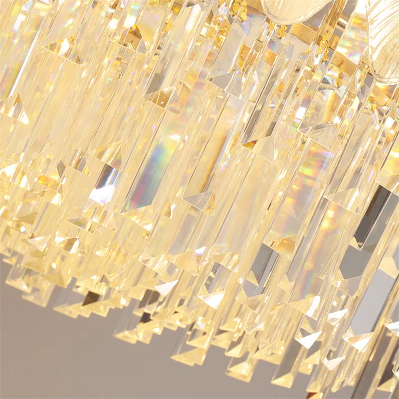 French light luxury living room chandelier, modern minimalist dining room lamp,  bedroom lamp, cream style crystal chandelier