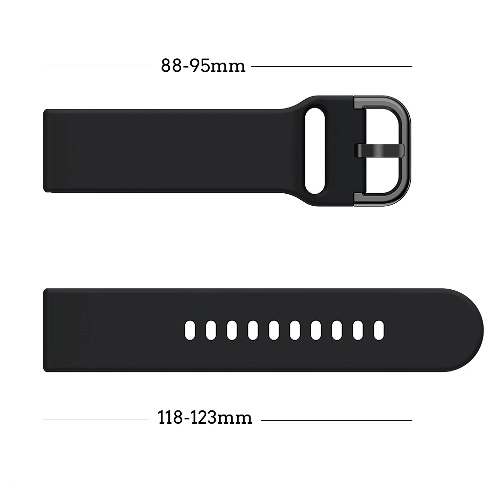 Silicone 20mm 22mm Watch Bands Sport Wrist Watch Band Strap For Samsung Series Watch