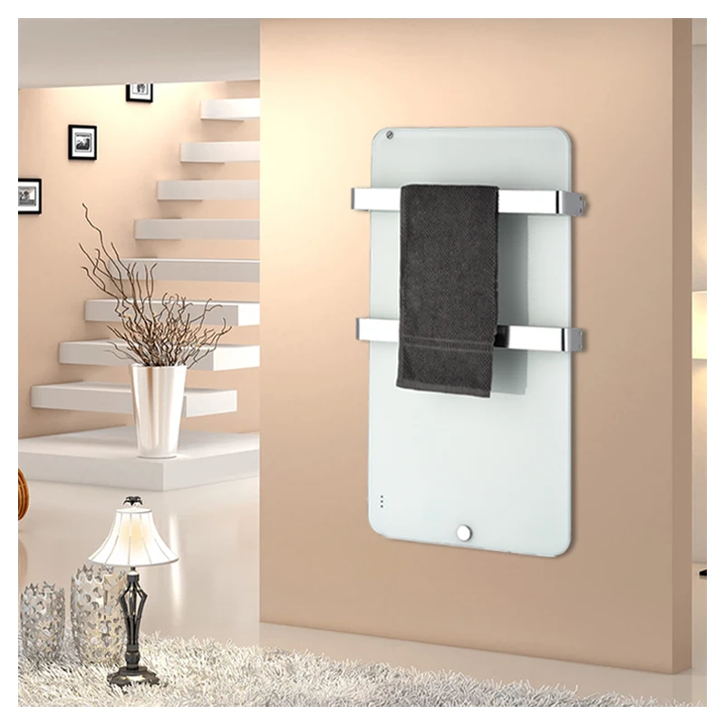 OEM Glass bathroom towel warmer rack electric heating towel rack 400W