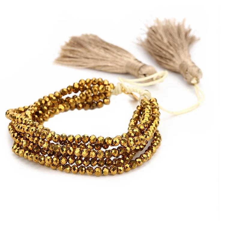 Moyamiya Wholesale Miyuki Seed Beads Turkish Evil Eyes Stretch Bracelets Latest Women Jewelry Set