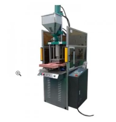 Vertical sun visor clip injection molding machine