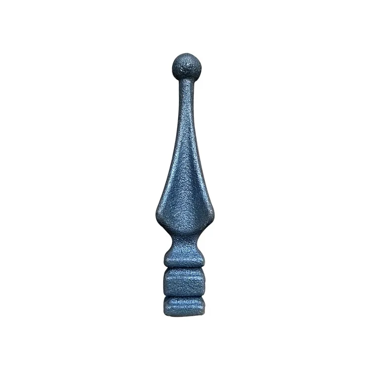 2024  High Quality Pure hand forged garden Villa iron art fence railing anti-theft spear tip decoration