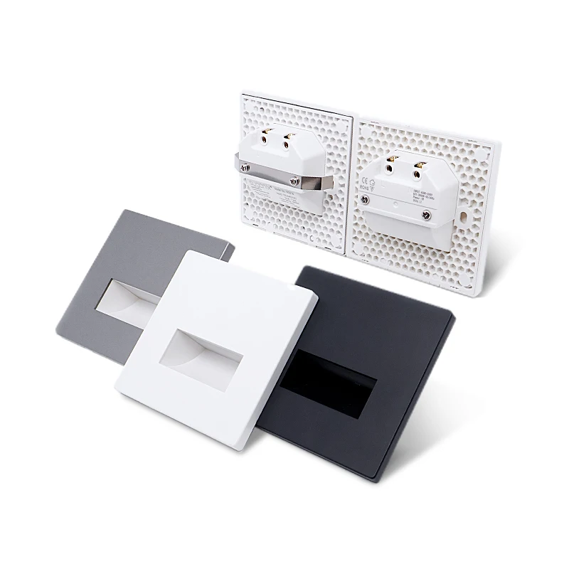 GuangShu recess wall step lights interior hotel hallway step light indoor 1 w motion sensor stair lights