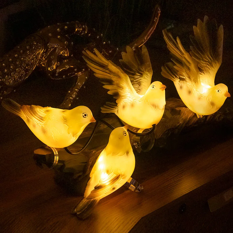 LED lamp solar cartoon bird low plug lawn garden decorative lamp source