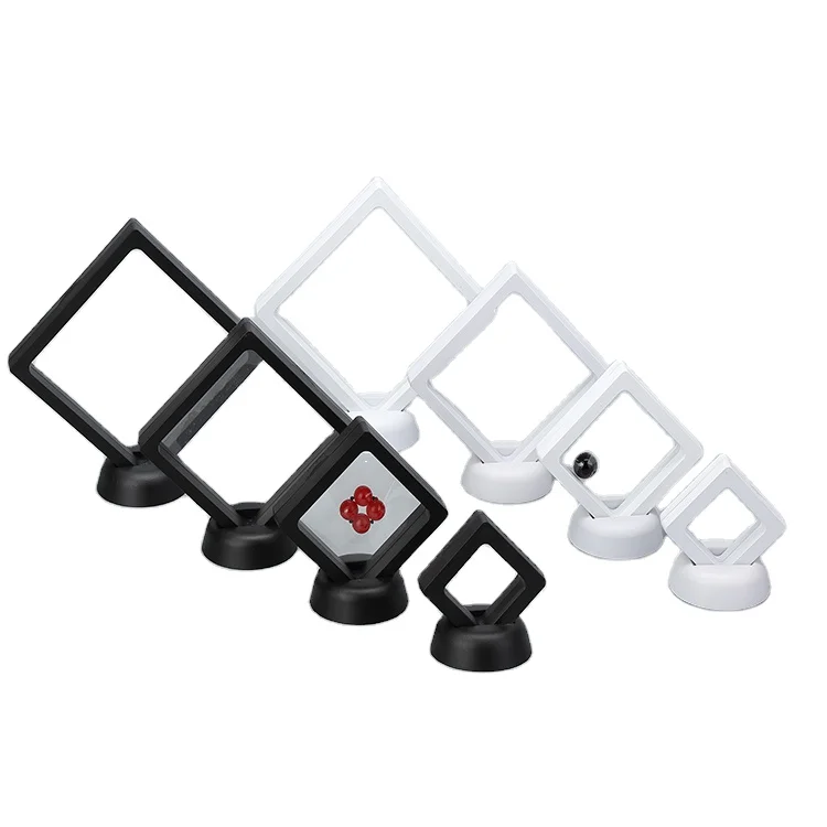 
Clear case store membrane floating frame 3d suspension jewelry display box 