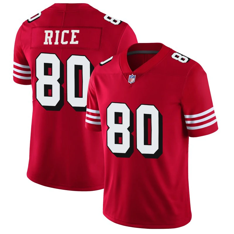 80 Rice 42 Lott 94 Smith 35 Reid  94 Smith 53 Bowman  wholesale high quality men stitching Logos football jersey