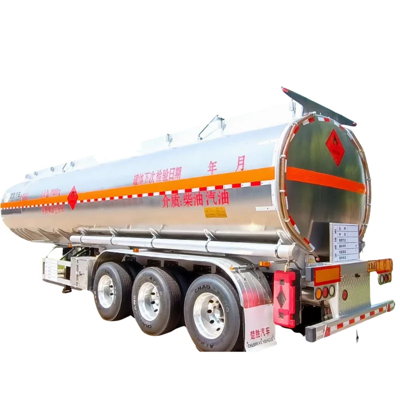 Good price triples 30KL-50KL fuel tanker trailer aluminum alloy material bulk oil tanker semitrailer China manufactured