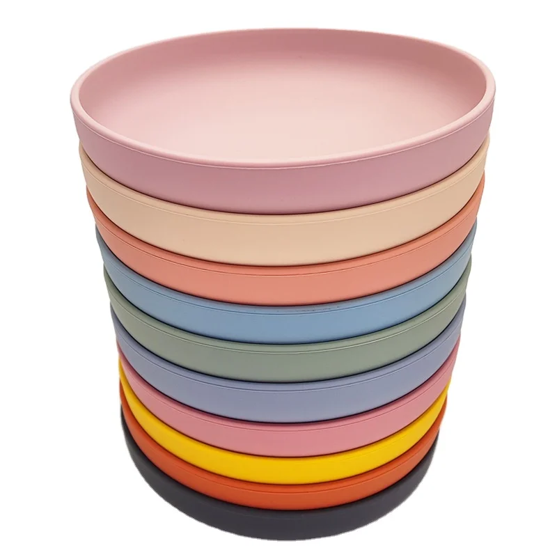 Wholesale Low Price Baby Feeding Non-slip Silicone Baby Plates Toddler Plate Baby Dishes 100% Food Grade Suction Plates For Kids