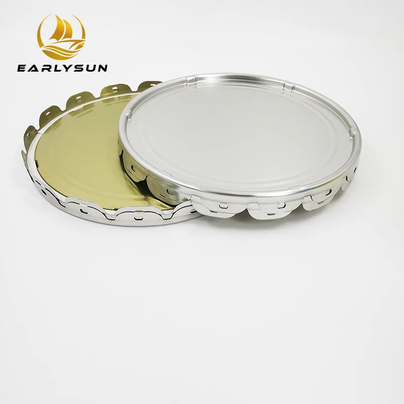 Manufacture Tinplate Lid and Bottom Pail Drum Cover Lug Lid Metal Can Components for Paint Chemical Canning Packing