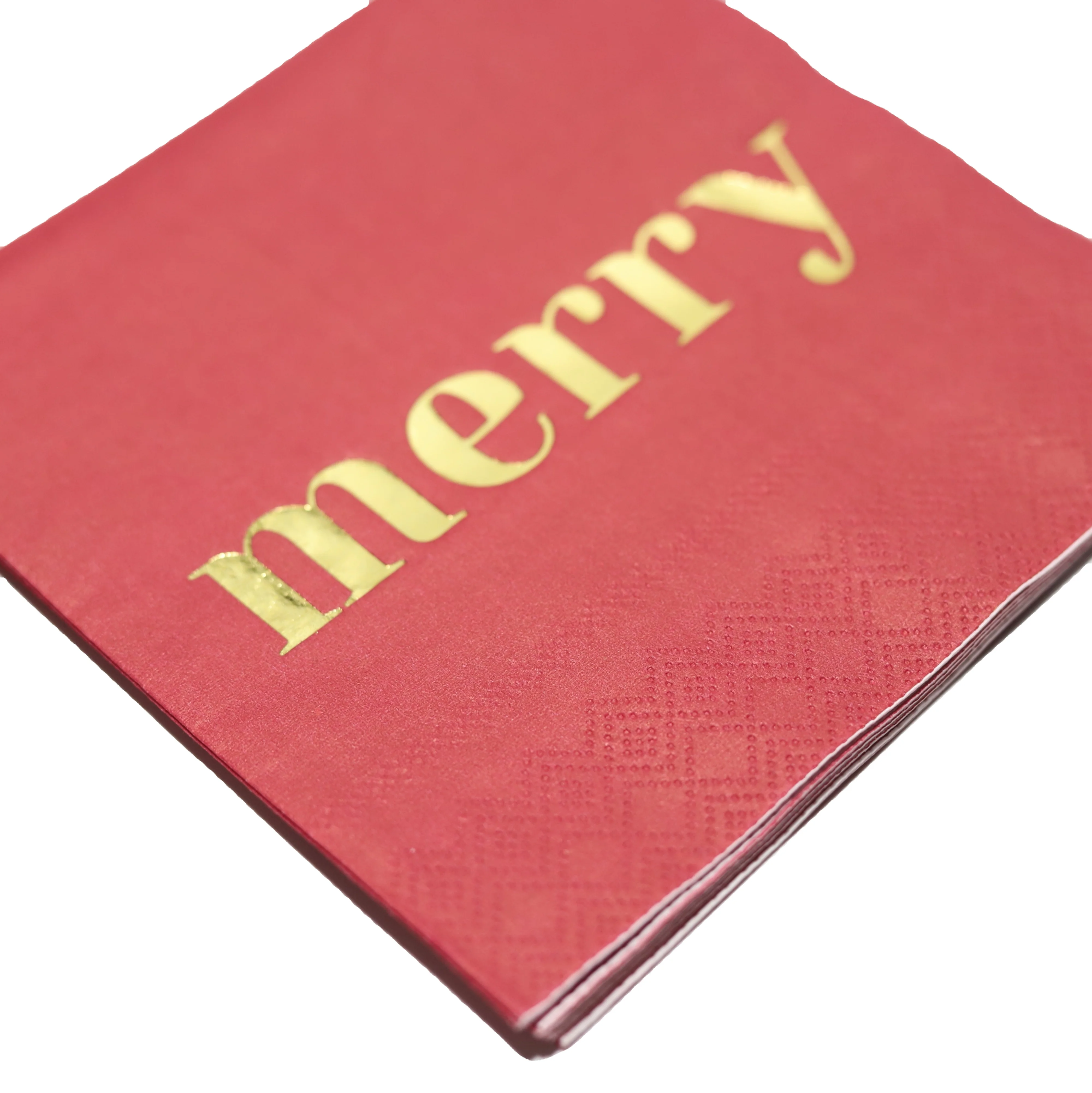 High Quality Gold Foil Paper Napkins Cocktail Napkins Foil Paper Napkins natural wood pulp