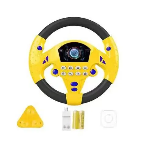 Бесплатный образец, симулятор автомобиля, детская игрушка с музыкой, рулевое колесо, детская игрушка для мальчика, подарок