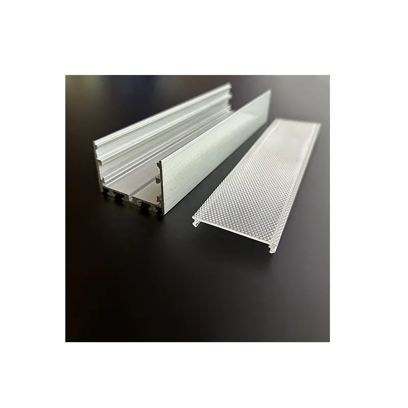 Wholesale Prismatic LED Housing Body Extrusion Aluminum Profiles for Linear Light PC Cover Ceiling Lamp Covers with LED