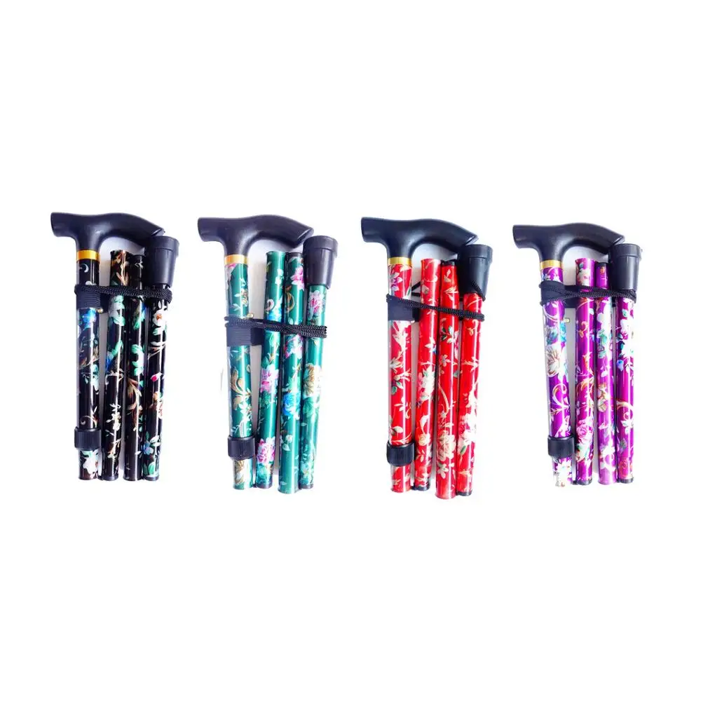 Foldable Walking Cane for Collapsible Lightweight Adjustable, Portable Hand Aluminium alloy folding walking stick