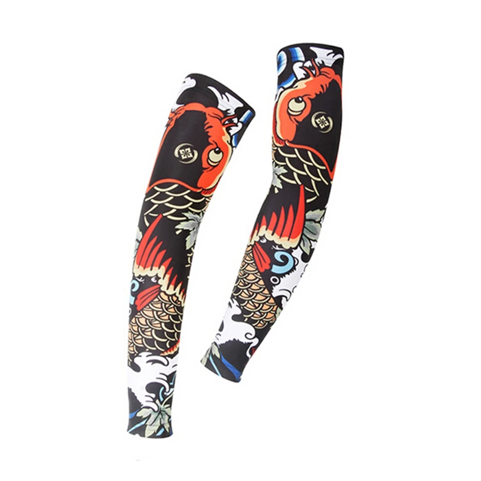 Pure Plain White Sublimation Custom Logo Protective Non Slip Compression Fishing Cycling Sports hombr Arm Sleeve Cover