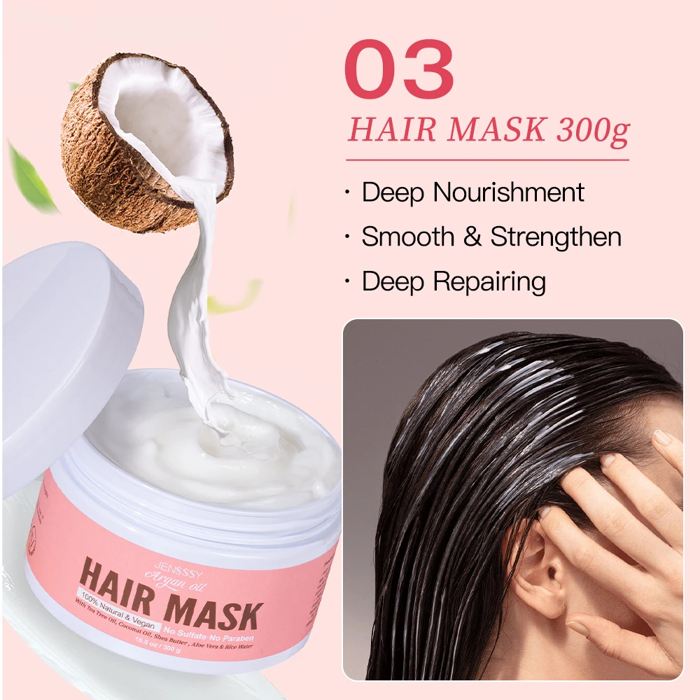 Private label hair treatment anti hair loss repair moisturizing natural Argan Oil mask conditioner shampoo hair care products