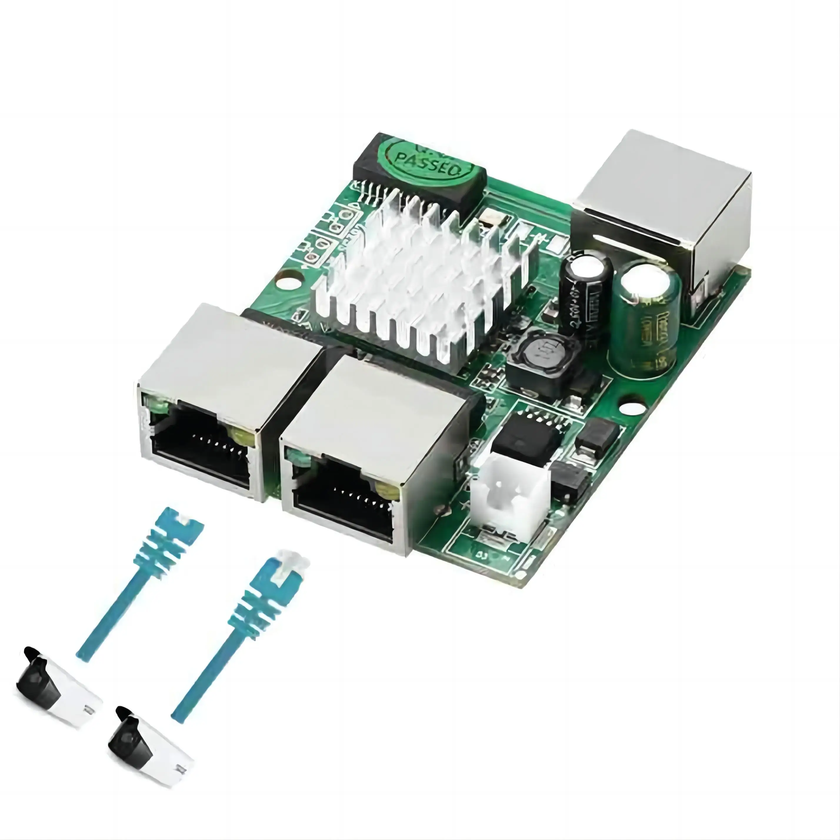 POE Ethernet Switch PCB 3 Port Gigabit Ethernet Switch Module Network Reverse POE Switch Board For PTZ Camera ODM