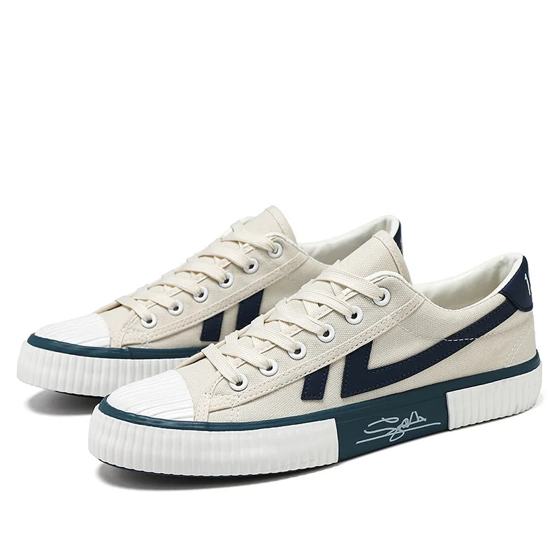 Wholesale custom printed fashion classic lace up black vulcanized flat low top slip on blank sneakers casual men canvas shoes