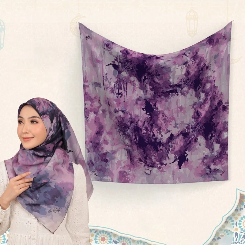JYL Newest Design Printed Bawal Cotton Voile Square Hijab Printed Muslim Women Scarf Adult Polyester Soft Touch Feeling