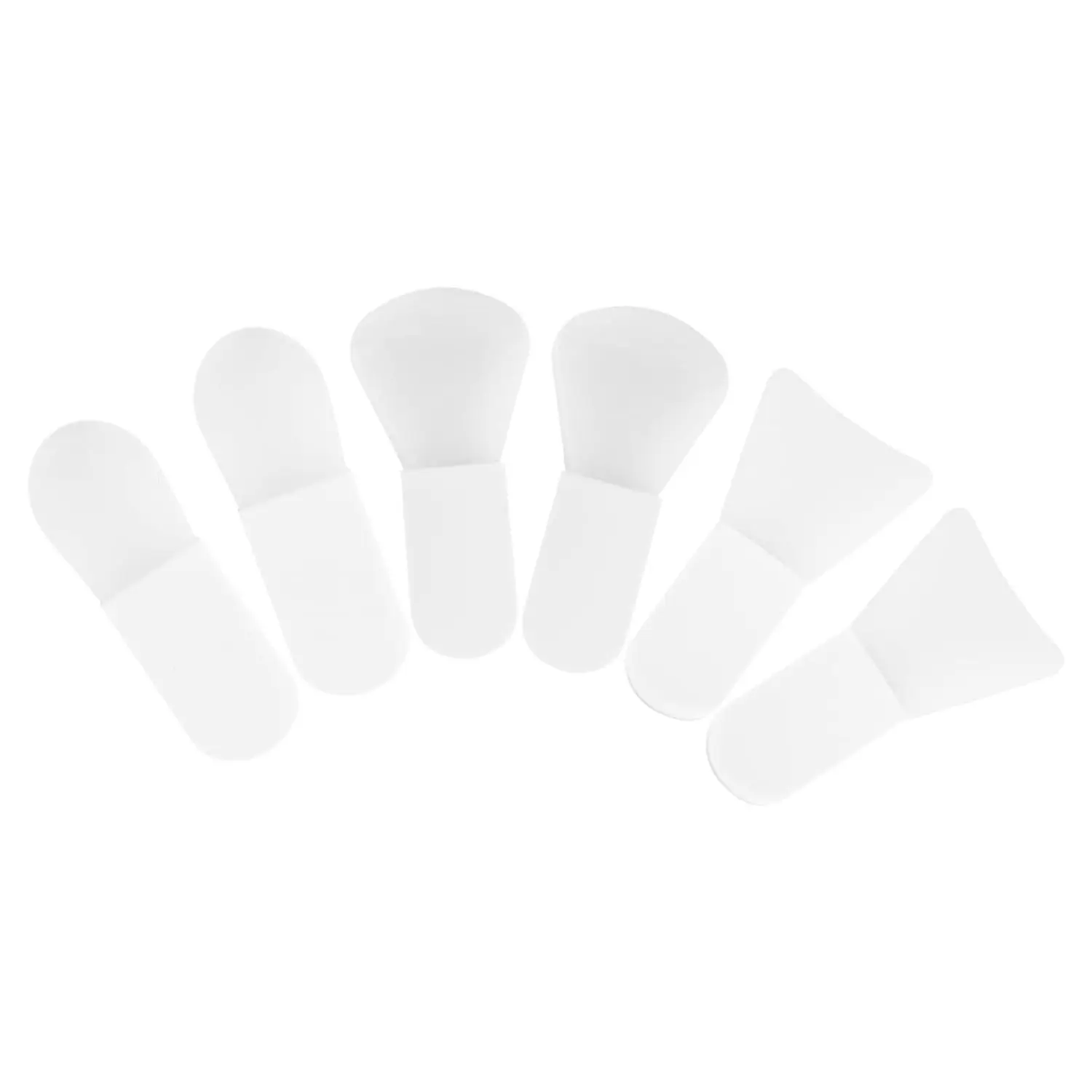 Mini Silicone Fan and Flat Brush Makeup Spatula Scraper for Foundation Eyeliner Blusher Face Masking Applicator Custom Logo
