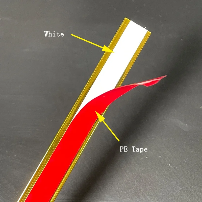 Golden plastic edge trim decorative brass furniture strip abs wood edge banding