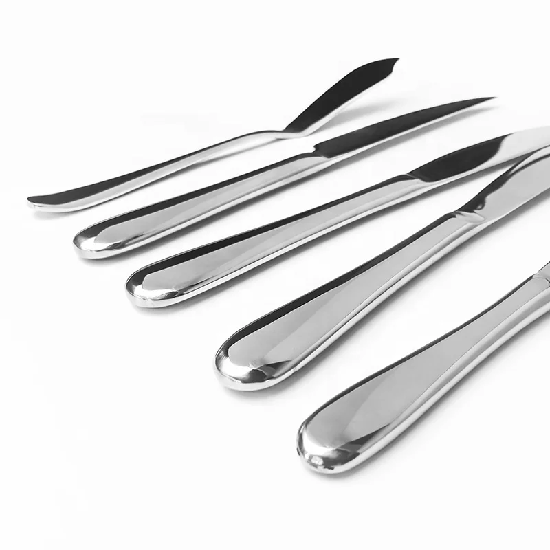 FANGYUAN hotel heavy duty handle metal cheese fish knife 18/10 stainless steel steak dinner knife set