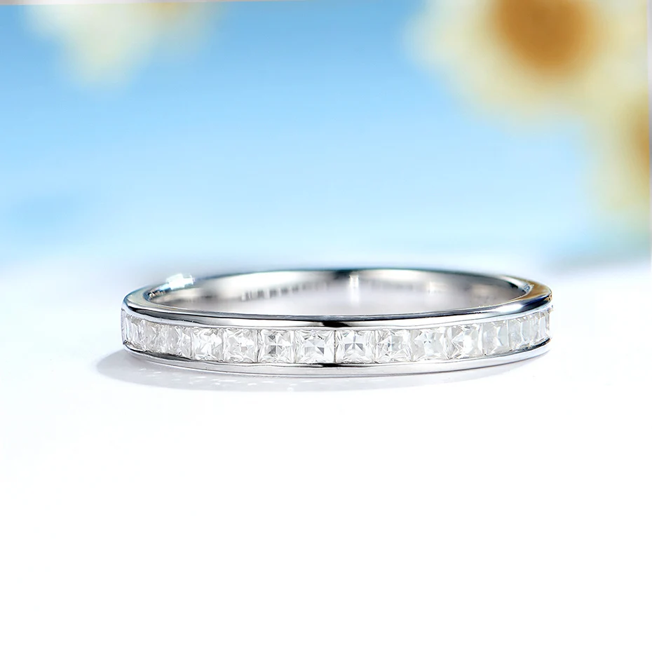 Customize Jewelry Kuololit 585 10K Rose Gold Ring for Women Solid labDiamond Moissanite Ring Matching Eternity Band