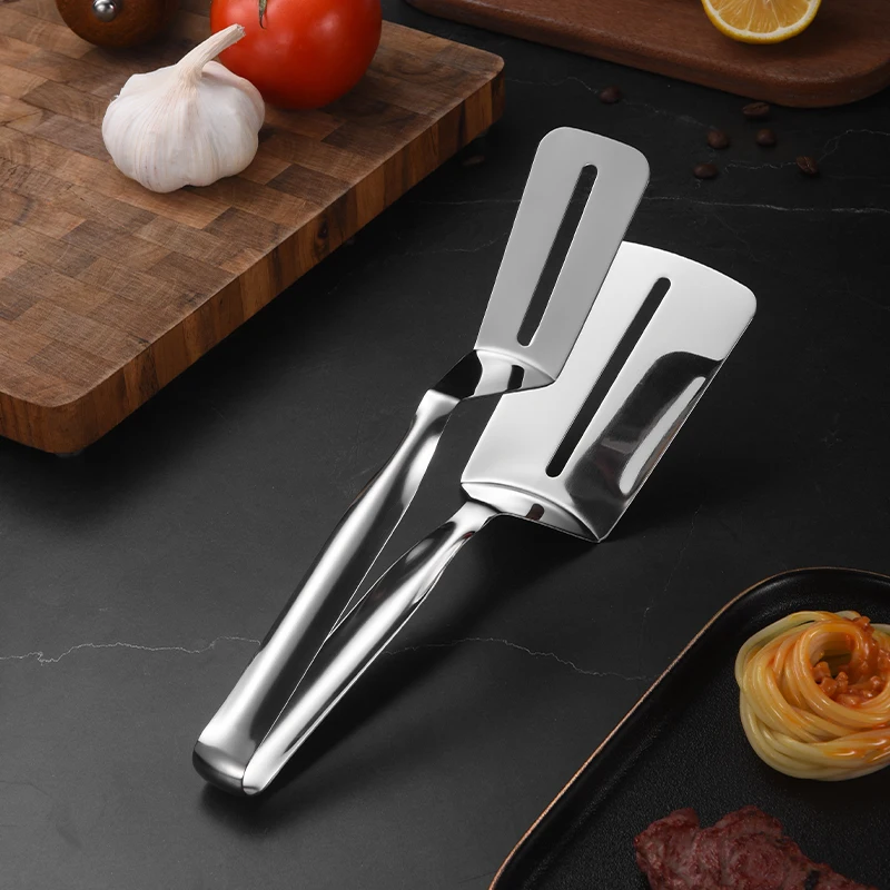 Multifunctional anti-scalding food clip2 in 1 barbecue steak fried fish spatula Egg Turner Barbecue Shovel flipping Tongs