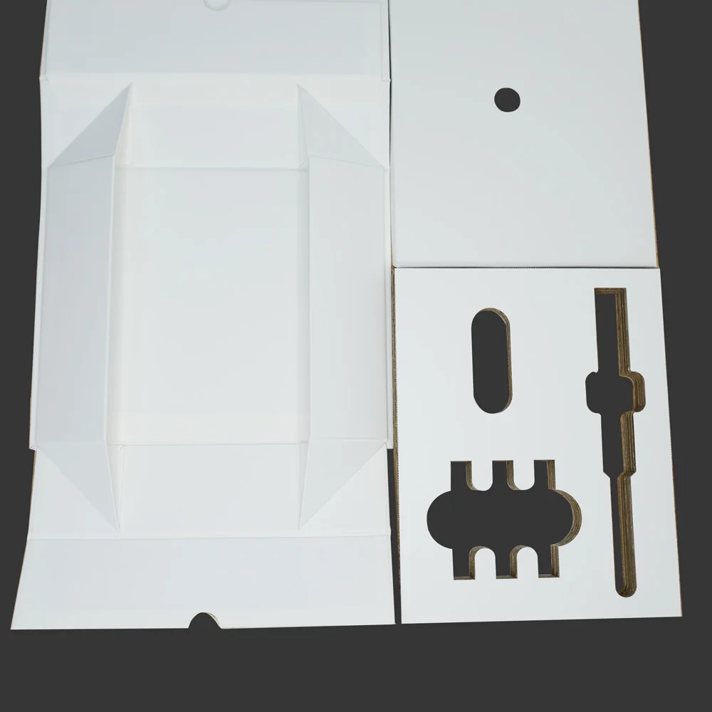 Creative Embossing Logo Custom Reversible Cosmetic Injection Packaging Box Skin Care Instrument Storage Magnetic Gift Box