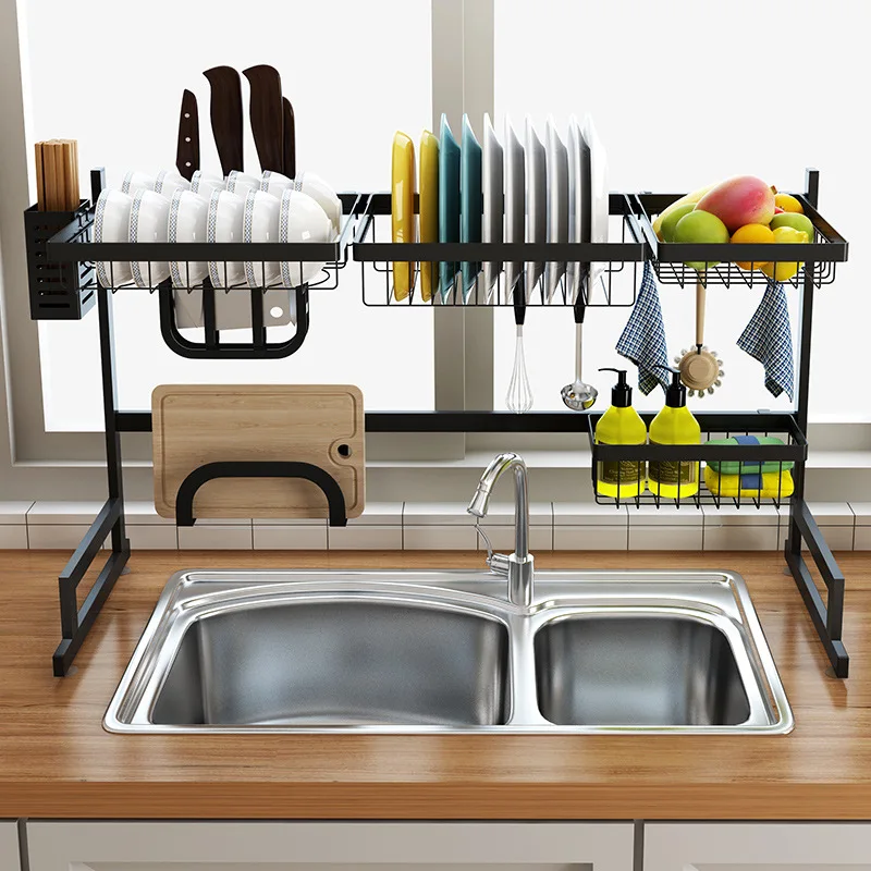 Drying Plate Drainer Kitchen Storage Multipurpose Stainless Steel Dish Rack