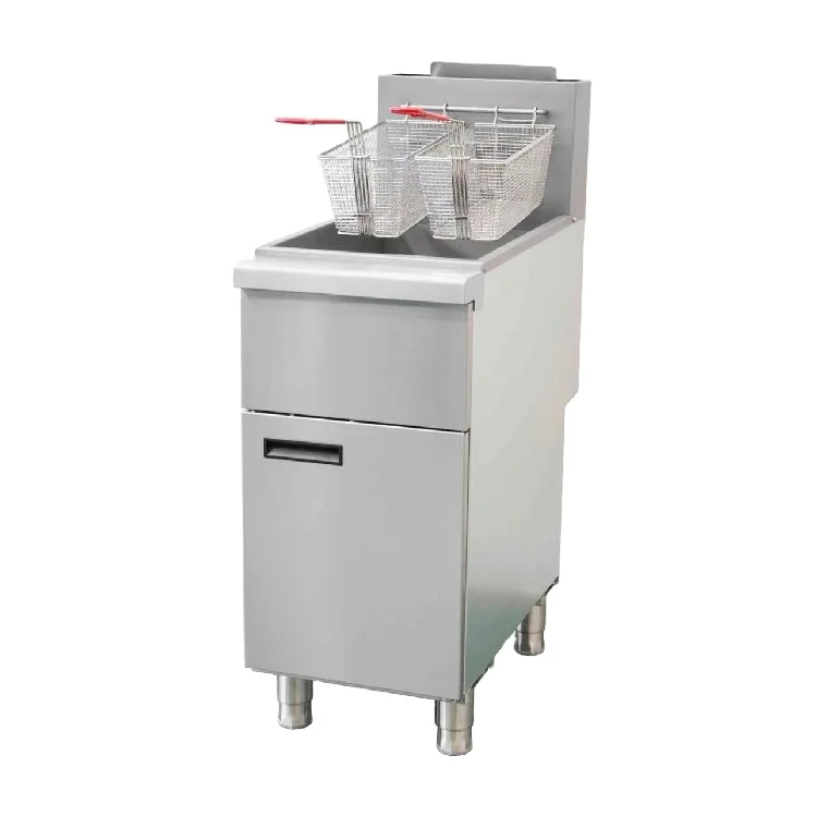 GF90-N ETL Commercial Double Basket Gas Deep Fryer for Restaurant