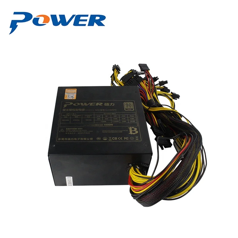  Хорошее качество ATX PSU 1600W блок питания компьютерный для материнской платы и 6/8 gpu добычи Рог
