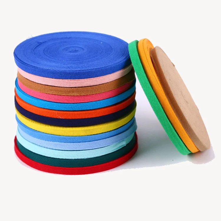 1-2 cm 100 % Herringbone Boho Natural Cotton Bag Webbing Webbing Tape Cotton For Bag Garment Accessories
